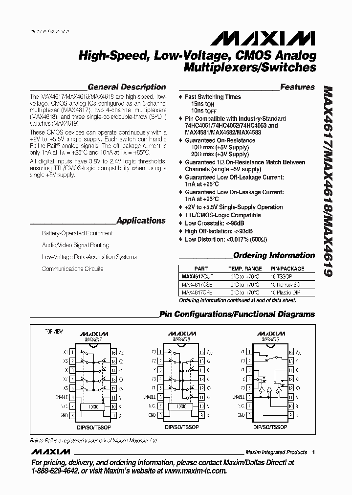 MAX4617EUE-T_4914772.PDF Datasheet