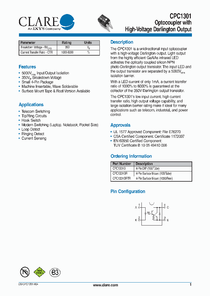 CPC1301GRTR_4899977.PDF Datasheet