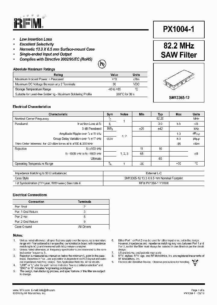 PX1004-1_4920215.PDF Datasheet