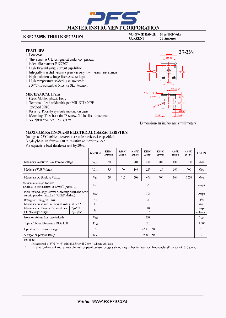 KBPC2501N_4924043.PDF Datasheet
