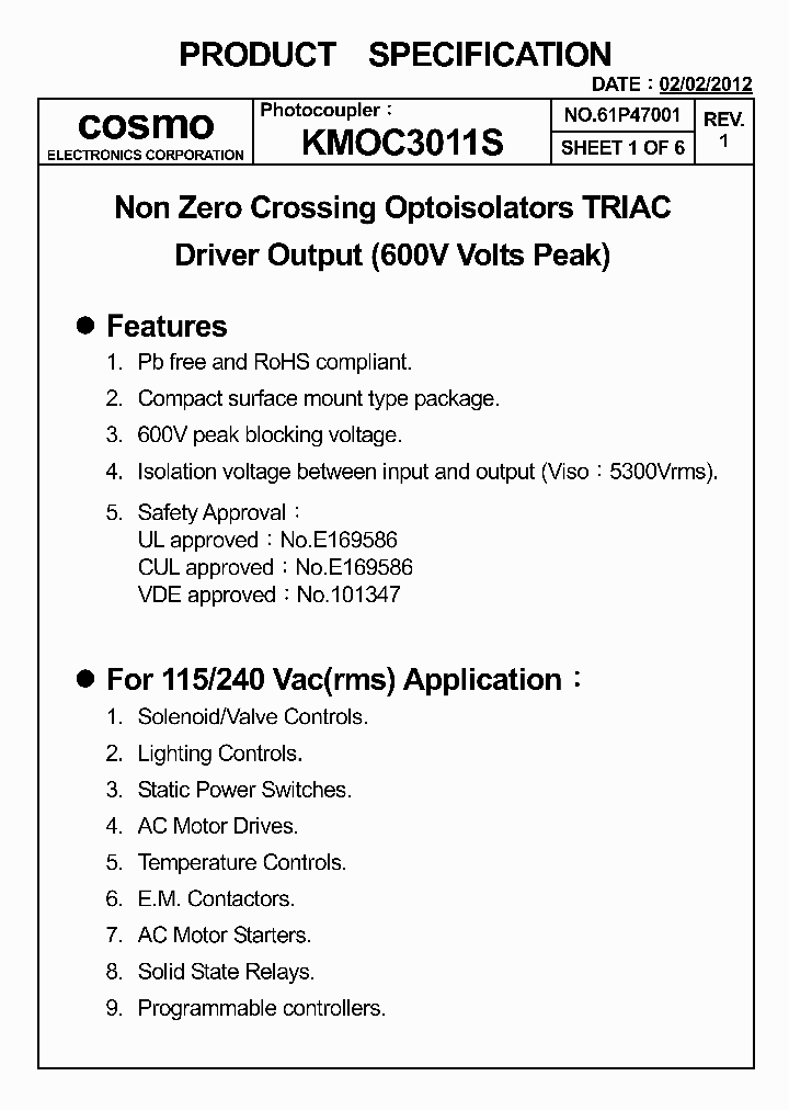 KMOC3011S_4922834.PDF Datasheet