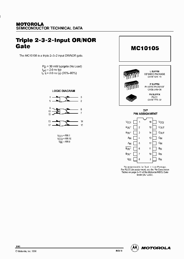 MC10105LR2_4924626.PDF Datasheet