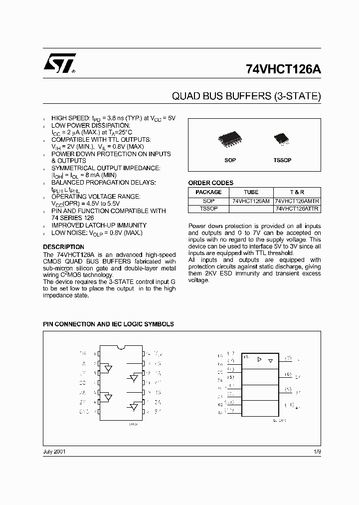74VHCT126ATTR_4933681.PDF Datasheet