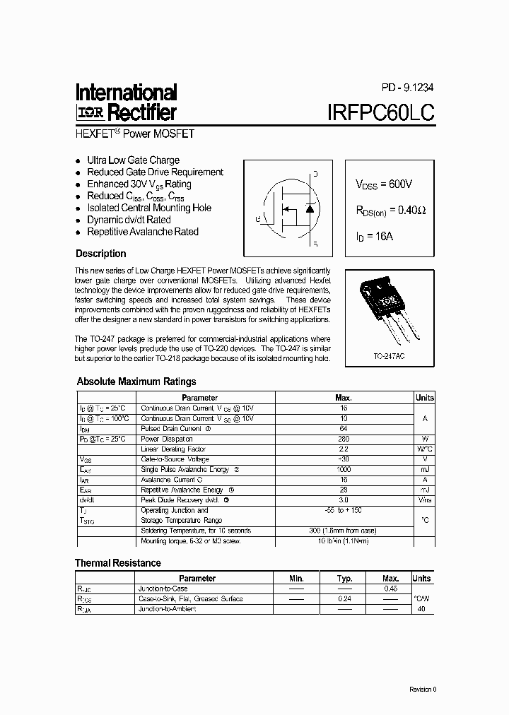 IRFPC60LCPBF_4933823.PDF Datasheet
