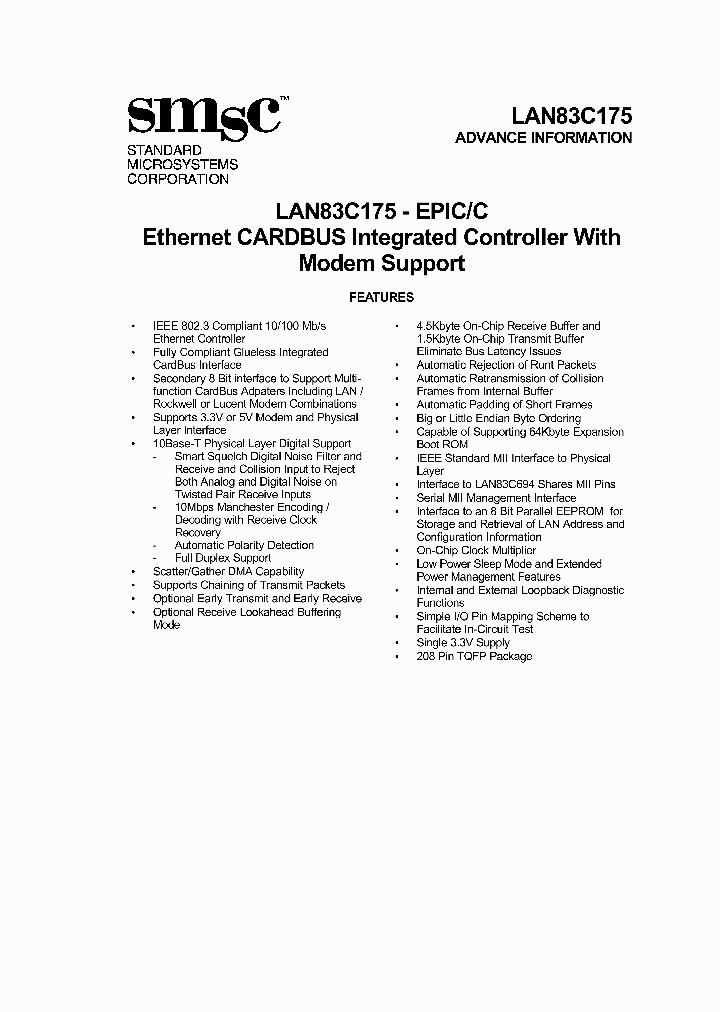 LAN83C175_4934067.PDF Datasheet