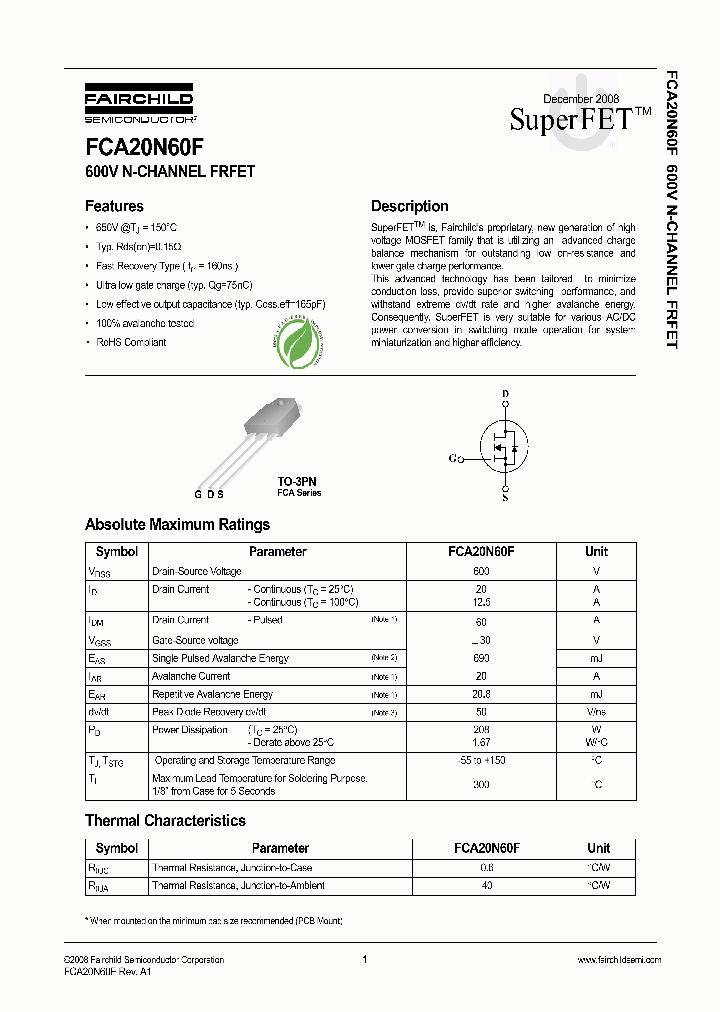 FCA20N60F_4935531.PDF Datasheet