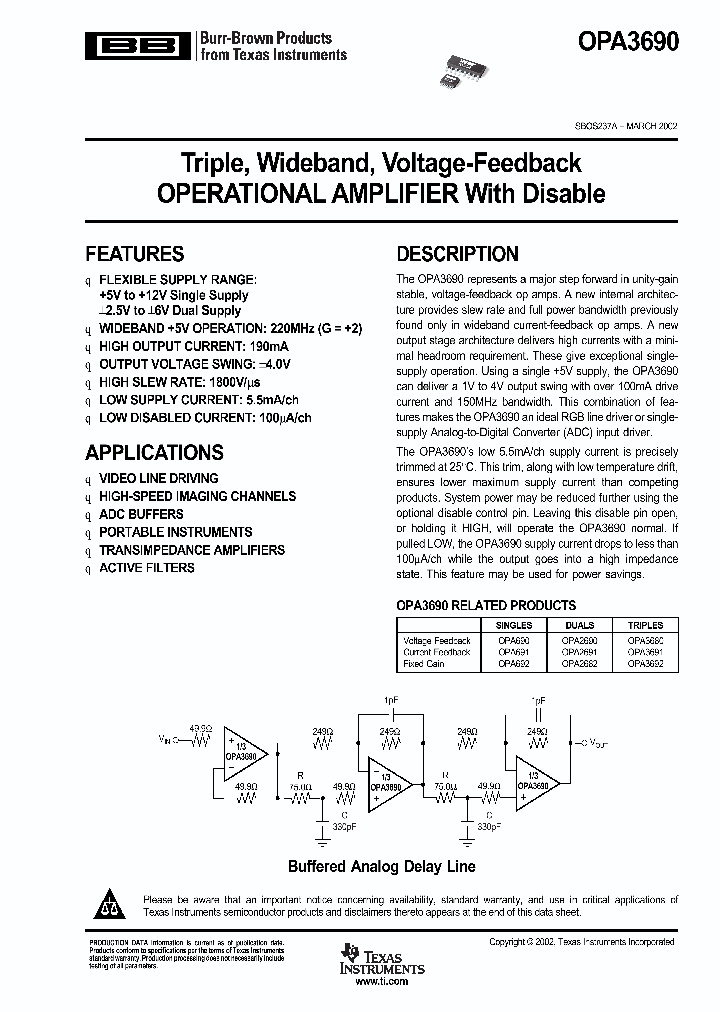 OPA3690IDBQR_4937112.PDF Datasheet