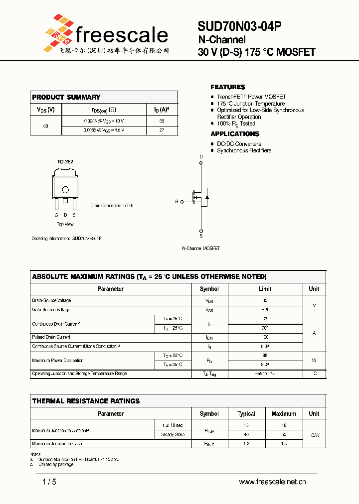 SUD70N03-04P_4950320.PDF Datasheet