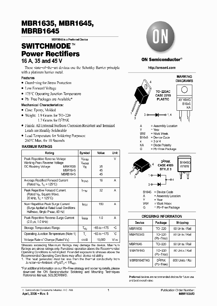 MBR1645_4934540.PDF Datasheet