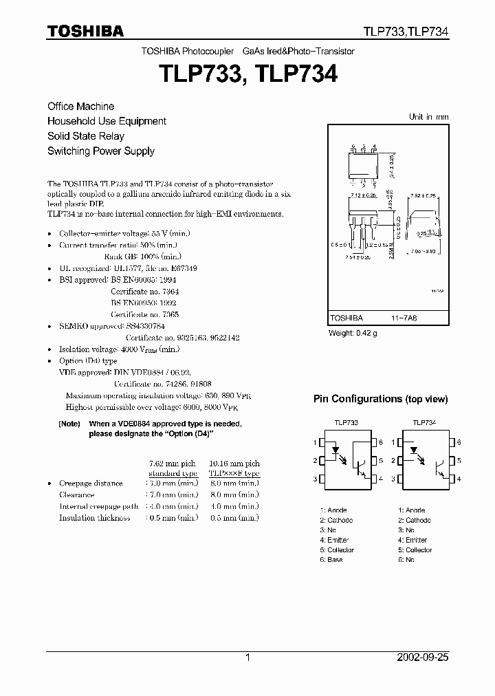 TLP733_4955146.PDF Datasheet