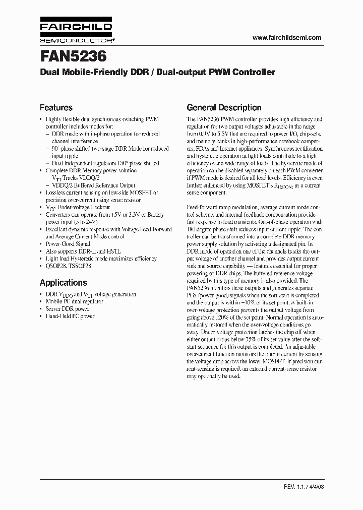 FAN5236QSC_4955473.PDF Datasheet