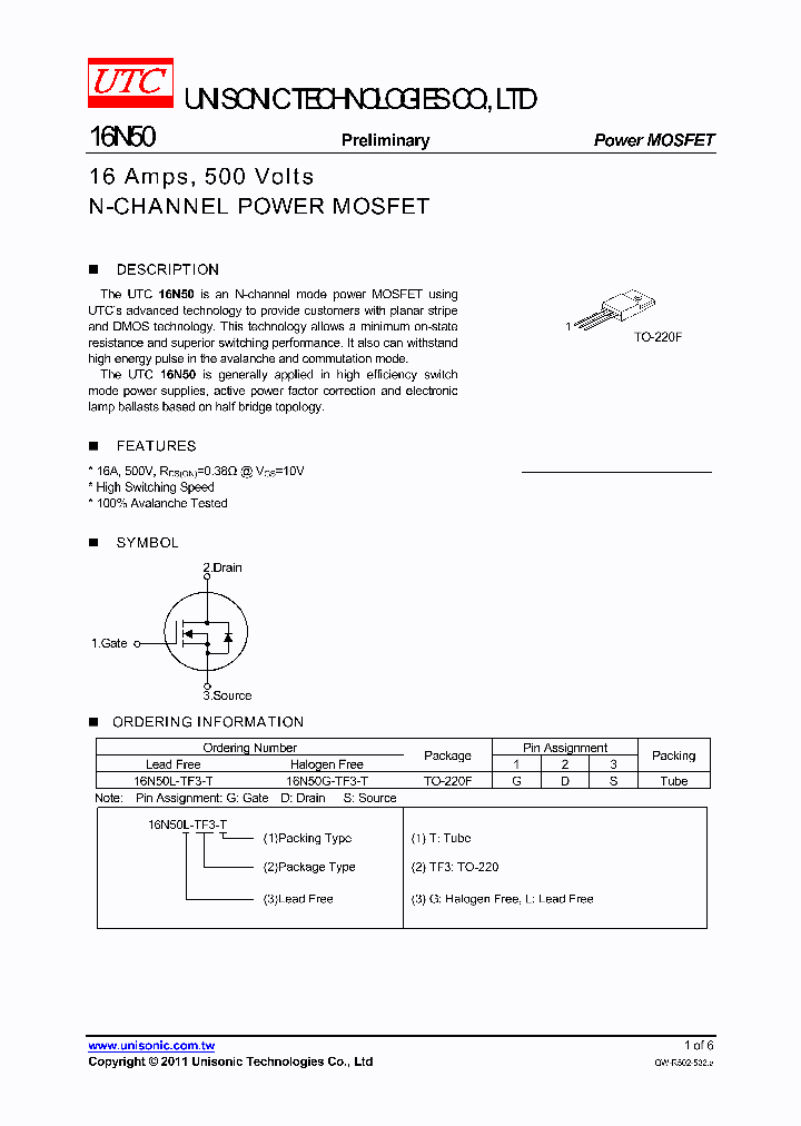 16N50_4958920.PDF Datasheet