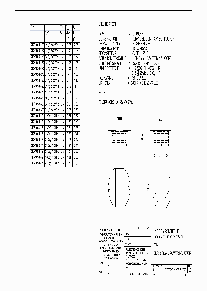 CDR105B-101_4965818.PDF Datasheet