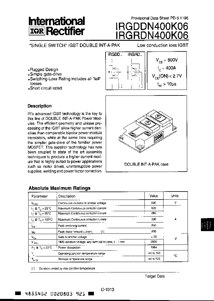 IRGRDN400K06_4974105.PDF Datasheet