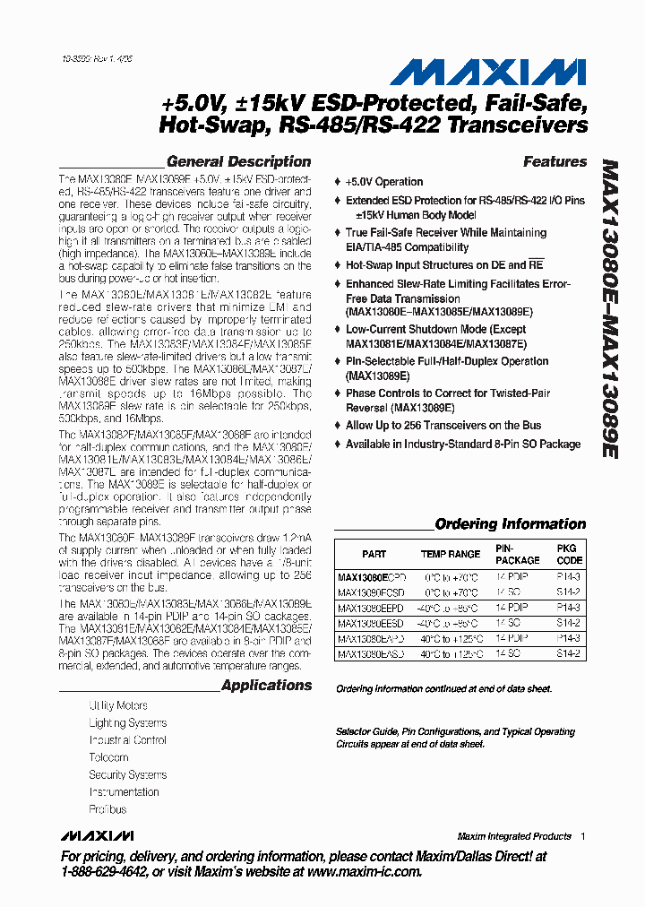 MAX13088ECPA_4981342.PDF Datasheet