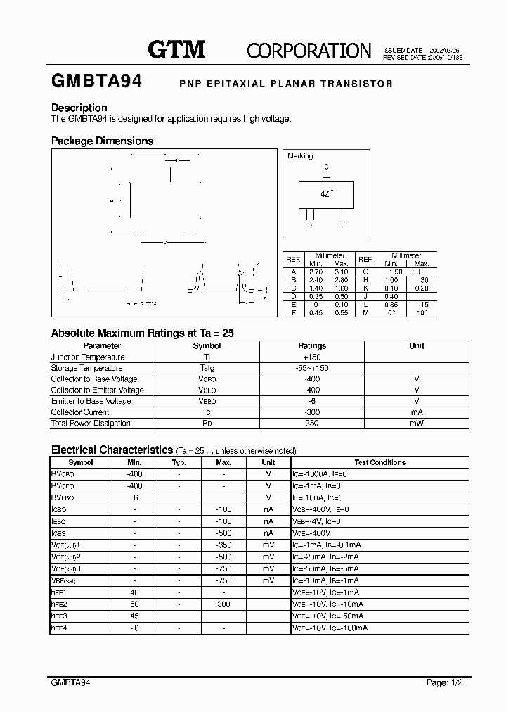 GMBTA94_4976558.PDF Datasheet