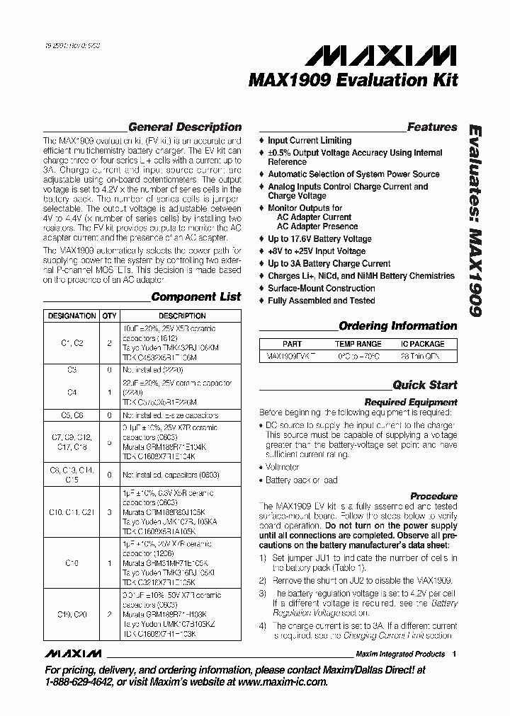 MAX1909EVKIT_4982216.PDF Datasheet