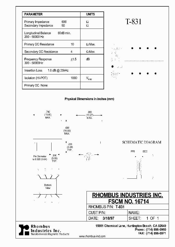 T-831_4977977.PDF Datasheet