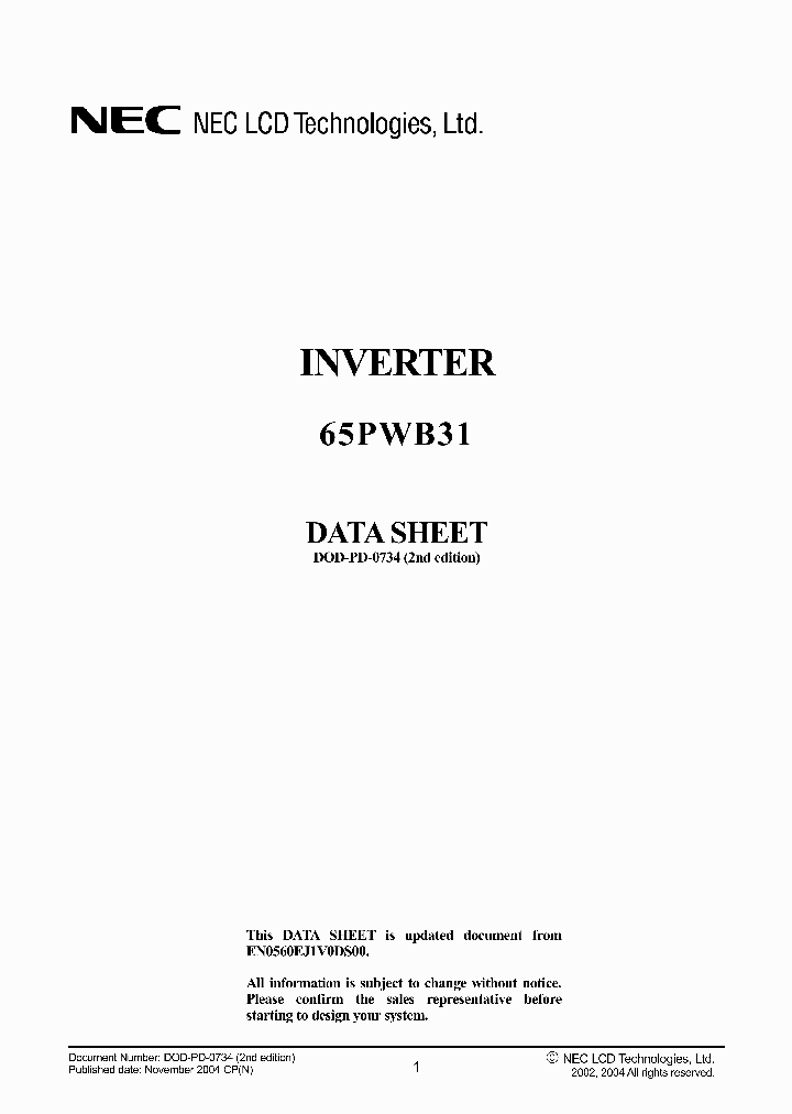 65PWB31_4988363.PDF Datasheet