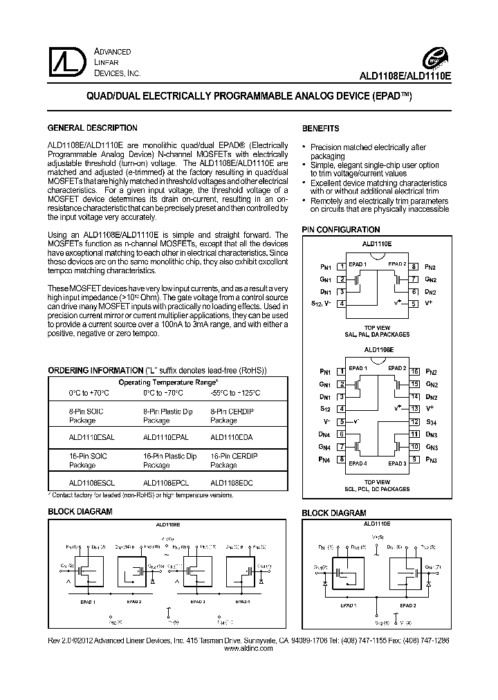 ALD1110EPAL_4988667.PDF Datasheet