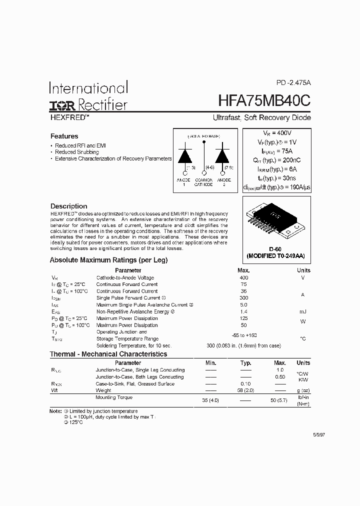 HFA75MB40C_4987758.PDF Datasheet