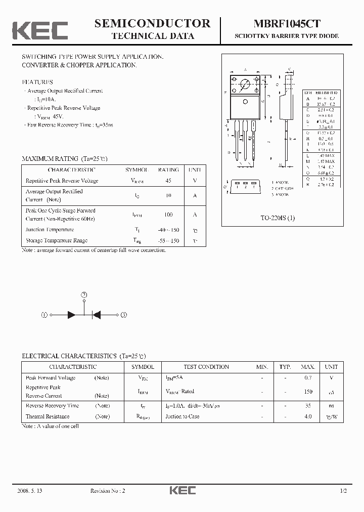 MBRF1045CT_4990075.PDF Datasheet