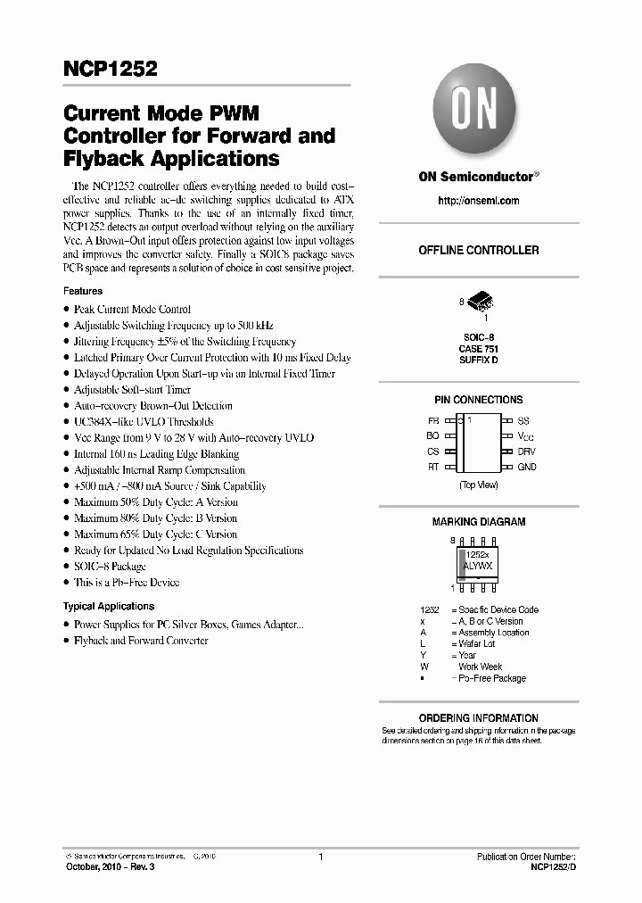 NCP1252ADR2G_4997734.PDF Datasheet