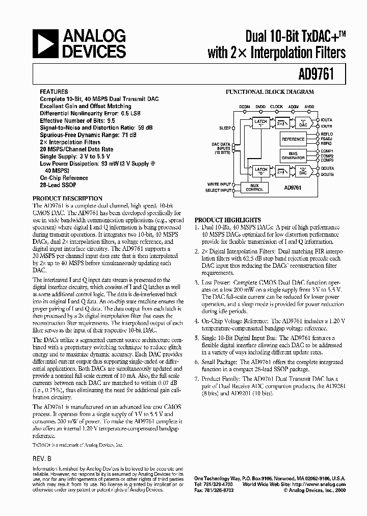 AD9761_5007117.PDF Datasheet