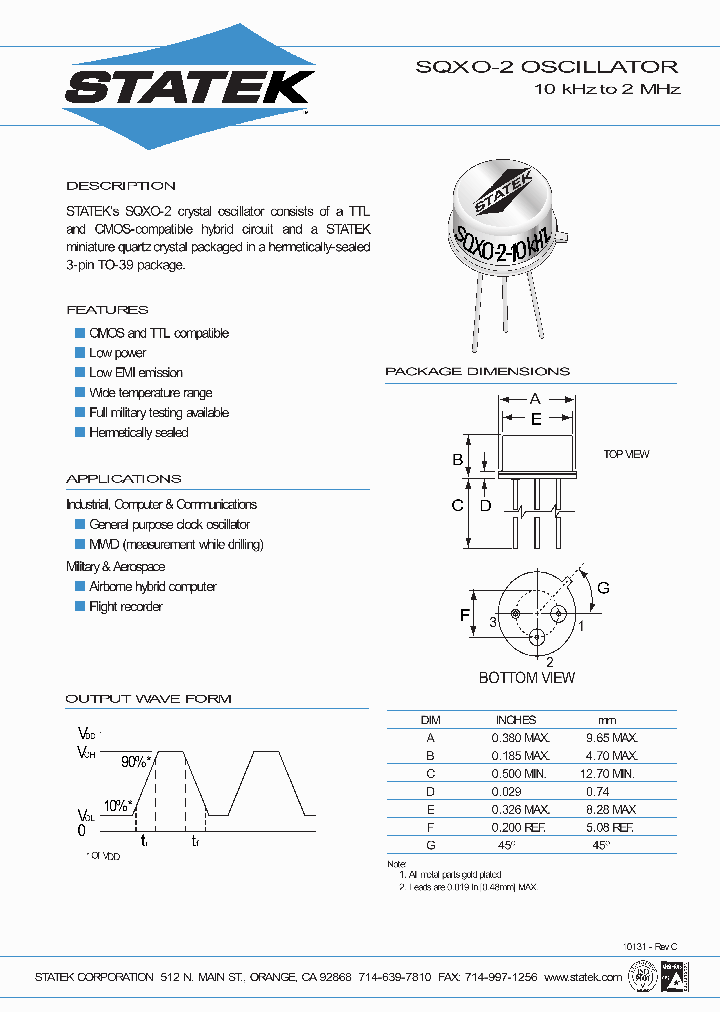SQXO-2_5025762.PDF Datasheet