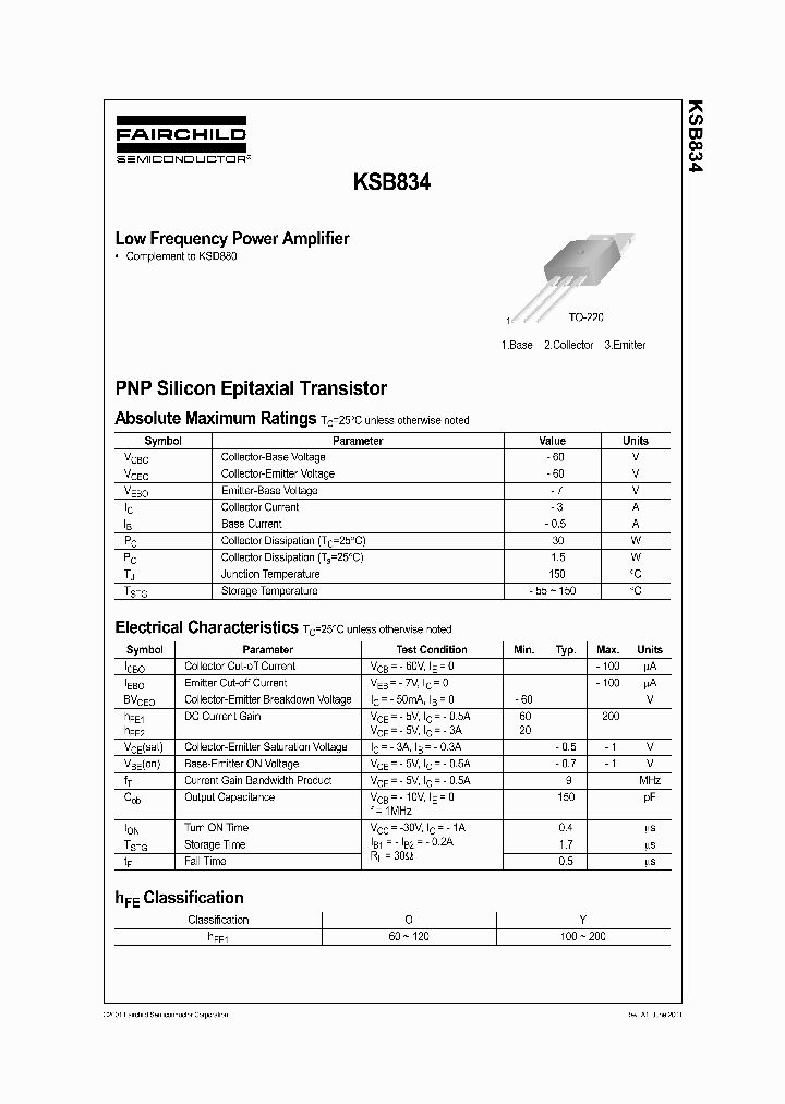 KSB834Y_5027885.PDF Datasheet