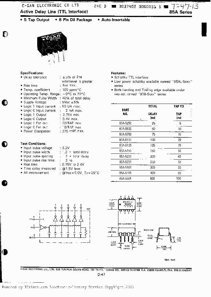 85A5250_5028108.PDF Datasheet
