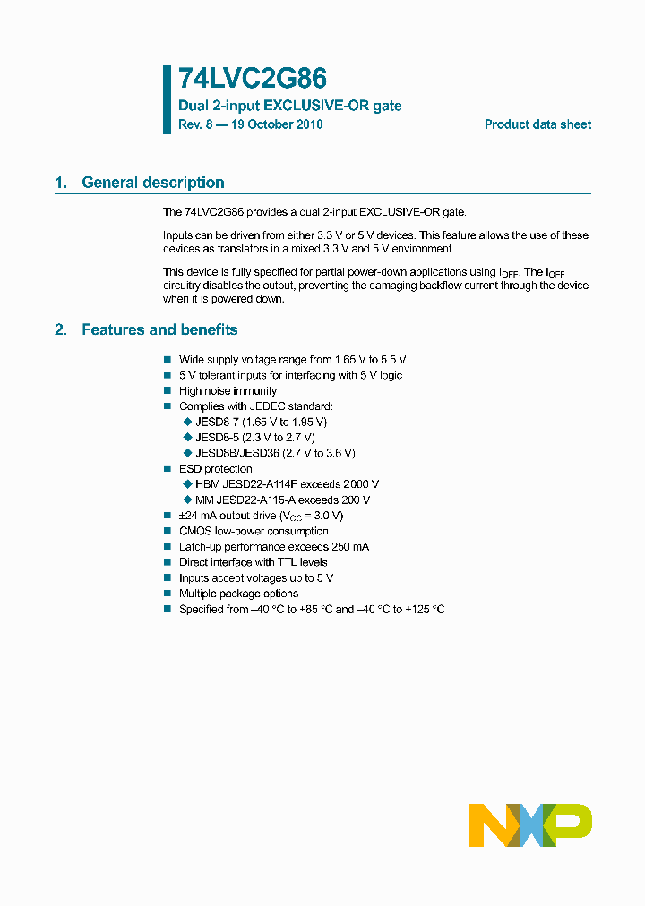 74LVC2G86GF_5034577.PDF Datasheet