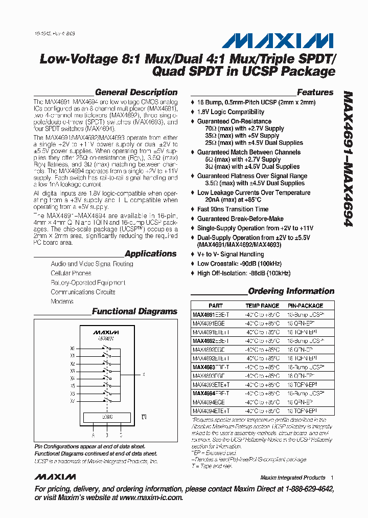 MAX4694EGE-T_5035428.PDF Datasheet