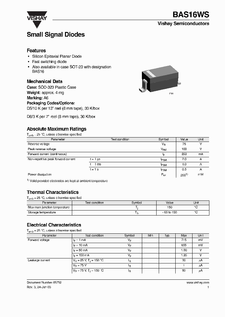 BAS16WS_5040791.PDF Datasheet