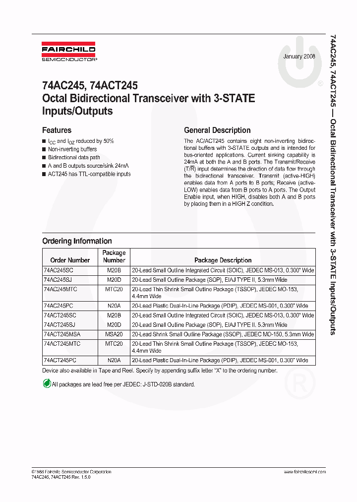 74AC245PCNL_5041977.PDF Datasheet
