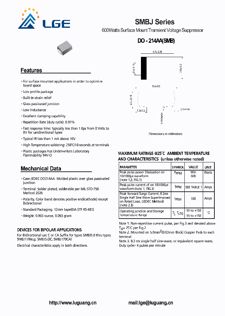 SMBJ200A_5044452.PDF Datasheet