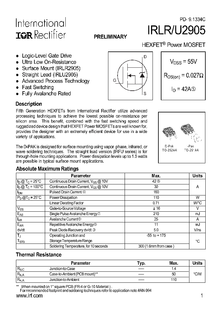 IRLR2905_5051811.PDF Datasheet