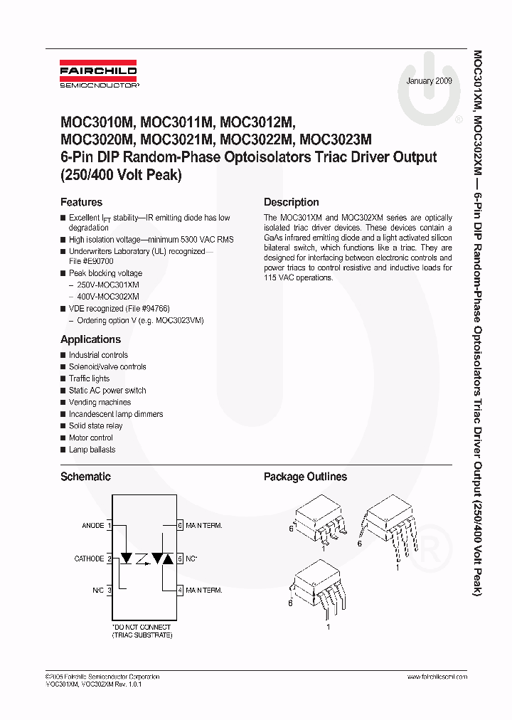 MOC3010MNL_5052833.PDF Datasheet