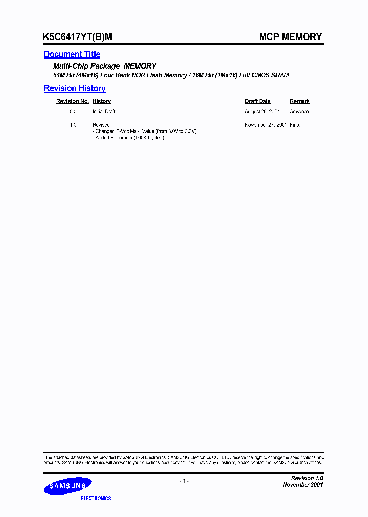 K5C6417YTMK5C6417YBM_5053583.PDF Datasheet