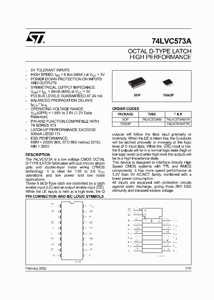 74LVC573ATTR_5060980.PDF Datasheet