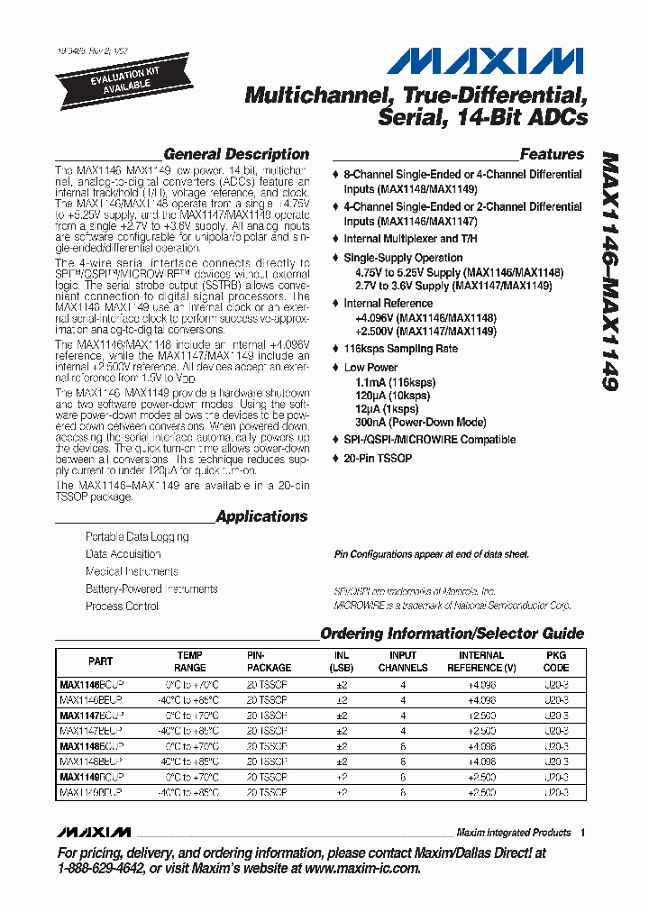 MAX1146BCUPT_5071138.PDF Datasheet