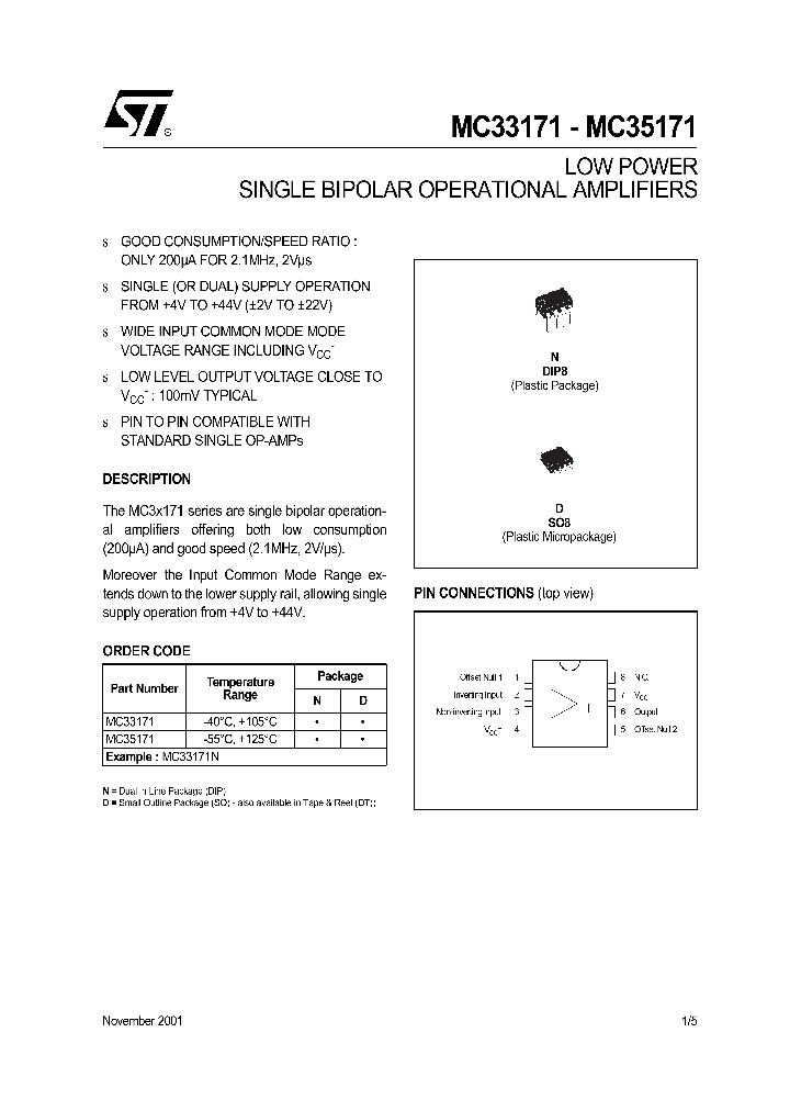 MC33171D_5072984.PDF Datasheet