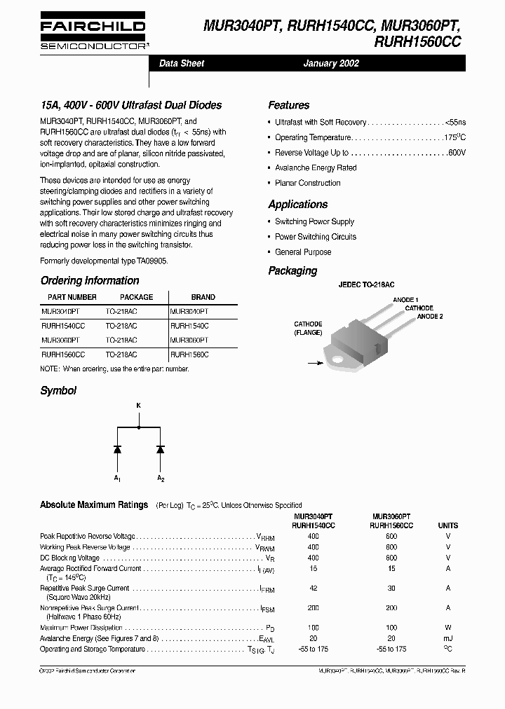 MUR3040PT_5074122.PDF Datasheet