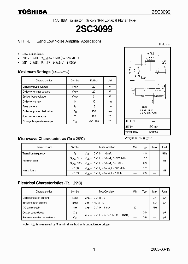 2SC3099_5080018.PDF Datasheet