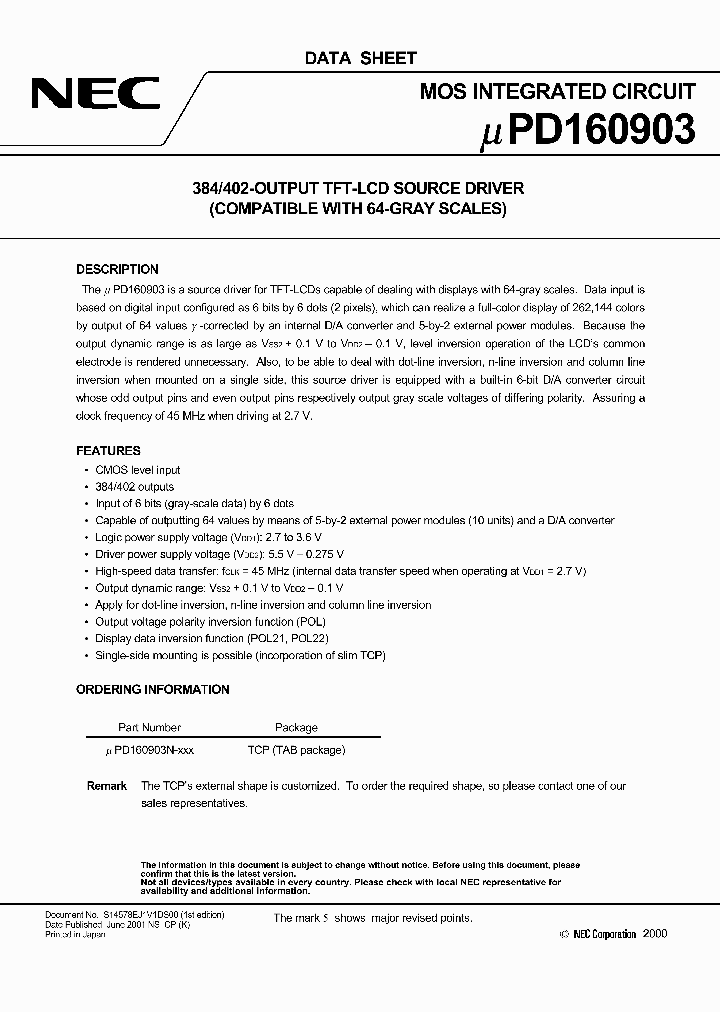 UPD160903_5080609.PDF Datasheet