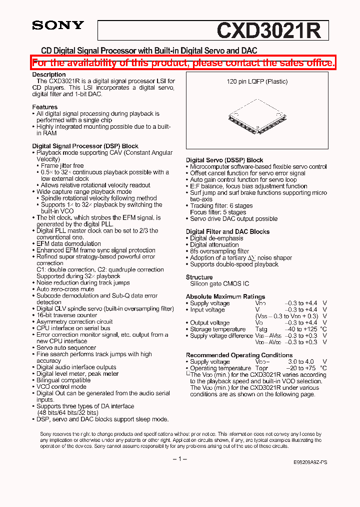 CXD3021R_5082754.PDF Datasheet