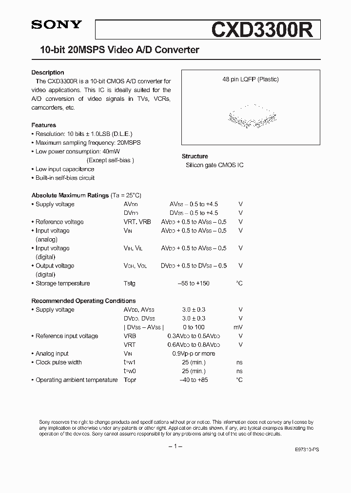 CXD3300R_5082763.PDF Datasheet