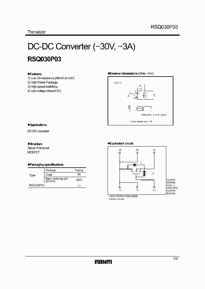 RSQ030P03_5084709.PDF Datasheet