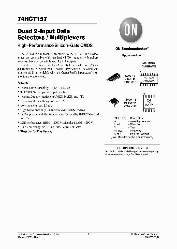 74HCT157DTR2G_5096420.PDF Datasheet