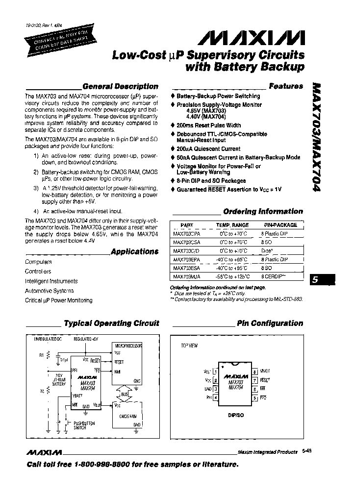 MAX703ESAT_5107492.PDF Datasheet